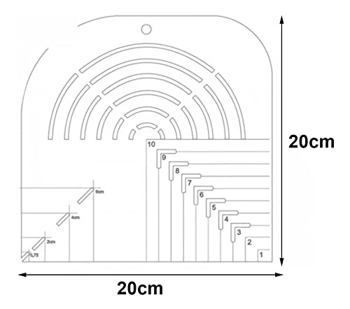 Kit 8 Réguas Patchwork Scrapbook 5x30 5x60 30x30 Caixa de Leite