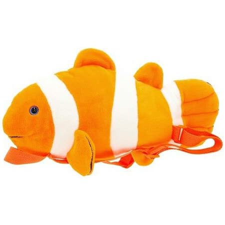 Amazon Co Jp アクセサリーショップピエナ 海の生き物 水族館 子供用 優しい手触り ふわふわ 長さ調節 ぬいぐるみリュック キッズ カクレクマノミ シューズ バッグ