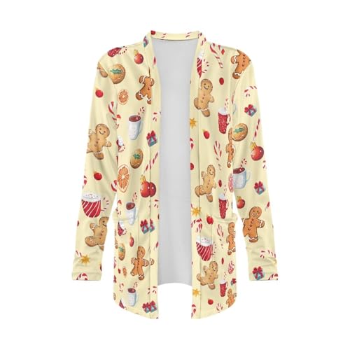 Image of Women's Open Front Cardigan Long Sleeve Loose Sweater Lightweight Soft Cardigan Jackets