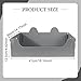 Baoblaze Cat Open Litter Pan Pet Sand Box Funny Waterproof Foldable Travel Toilet Potty Toilet for Indoor Cats, Gray