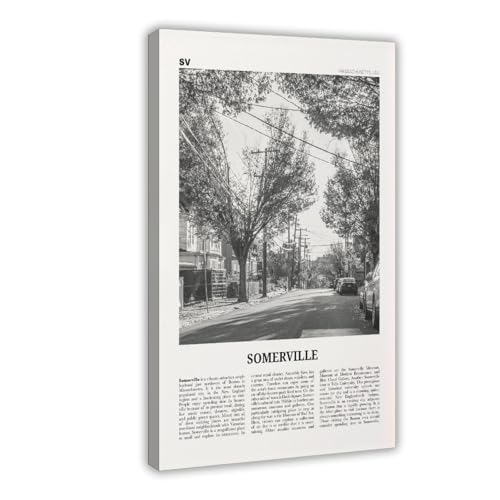 GHEGO Black & White Print Canvas Art 12x18in