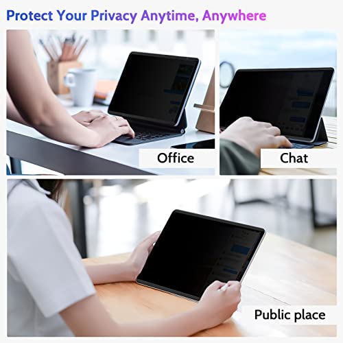 Image of Peslv Magnetic Privacy Screen Protector for iPad 10th 2022 10.9 inch & iPad 11th A16 2025 11 inch, Removable Anti Blue Light Glare Spy Private Filter, High Sensitive Bubble-Free Black Security Screen