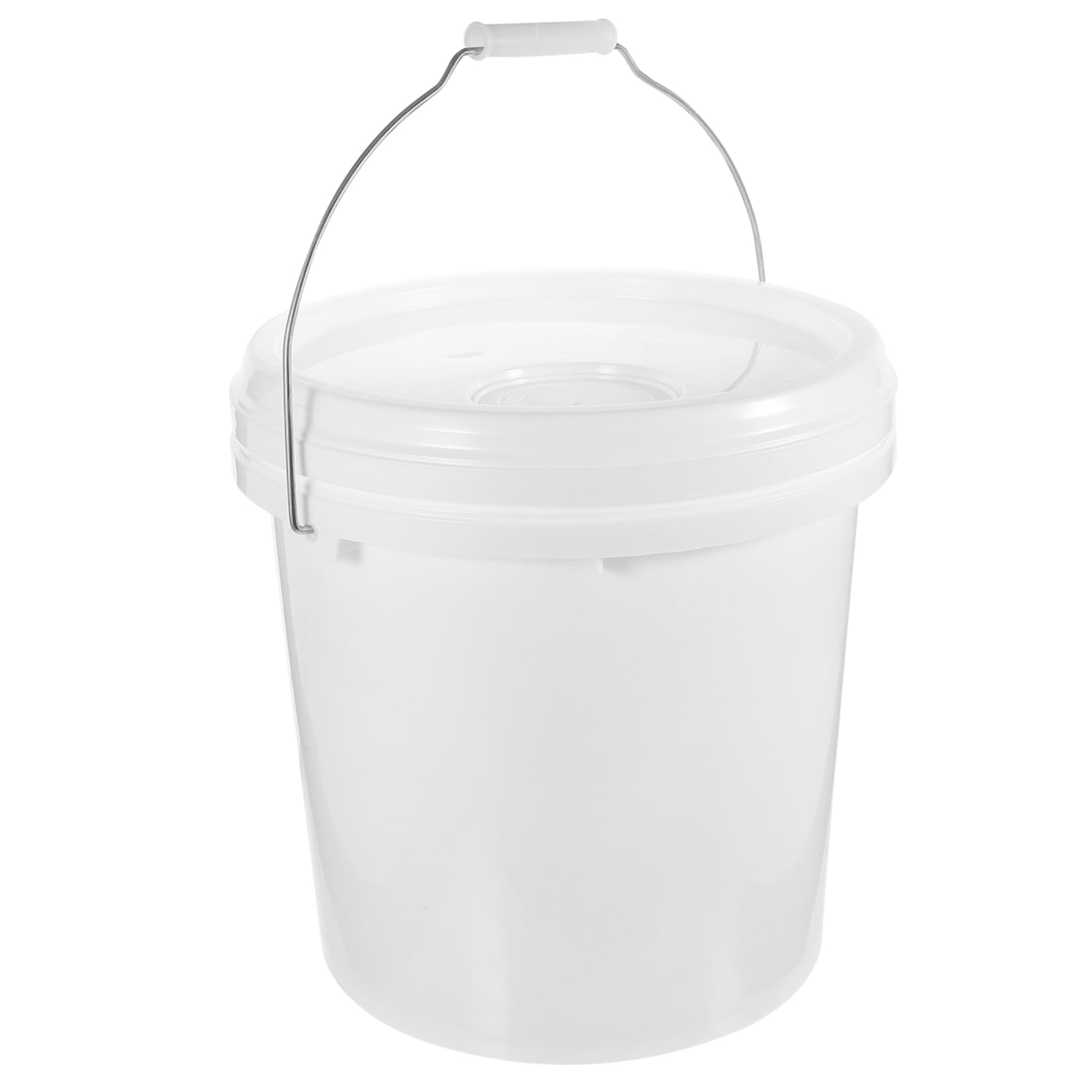 Secchio per Pittura in Hdpe Bianco 10 con Coperchio, Contenitore Ermetico Anti-perdita per Vernice e Uso Esterno