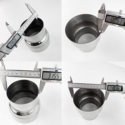 Exhaust Pipe Reducer Adapter 3 Inch ID to 4 Inch OD, 304 Stainless Steel for Universal Connector (3\"ID-4\"OD) - Thumbnail 6