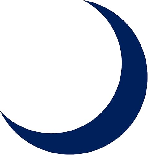 NBFU Crescent Moon Galaxy (Navy Blue) (Set Of 2) Premium Waterproof Vinyl Decal 
