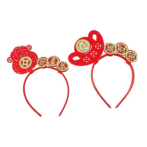 Mikinona Diadema De Nochevieja 2 Piezas Diadema De Moda Decoración para El Cabello con Lingotes para Familiares Y