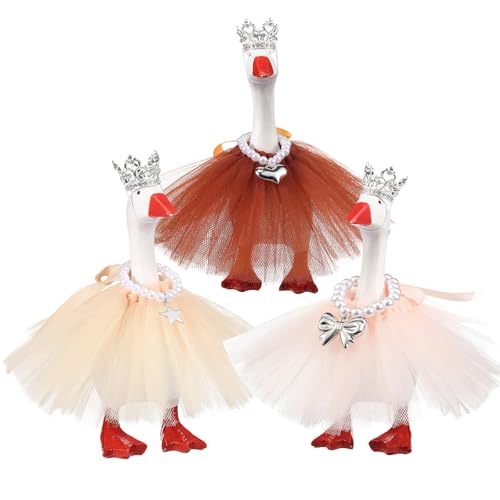 Sunnymove 9 Pcs 7 Inch Mini Desk Goose Outfits with