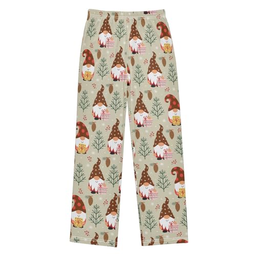 Boys' Pants Christmas Gnomes Xmas Long Bottoms Jogger Pants Elastic Waist Trousers with Pockets S-XL