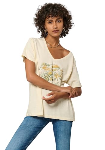 Kaporal, Tee Shirt pour Femme, Coupe Regular, Manches Courtes, Col en V, Modèle Marjo, Couleur...