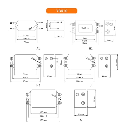 Filtre anti-interférences YB410-10A 220V pour réseau AC stable - 3