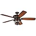 Westinghouse Lighting 7800000 Brentford 52-Inch Aged Walnut Indoor/Outdoor Ceiling Fan, Light Kit with Clear Seeded Glass, 1 Finish