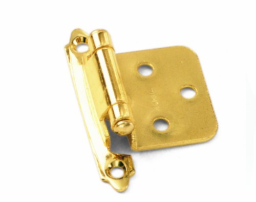 Laurey 28737-1000 No Offset Polished Brass Semi Concealed Cabinet Hinges #TOP15