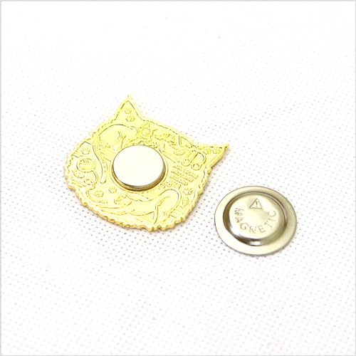 Image of Awesome Pattern Studio Needle Minder Set - Mandala Cat Magnetic Needle Minder + 2 Needle Threaders. Enamel Pin for Cross Stitch, Embroidery and Craft