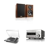 Denon レコードプレーヤー/スピーカーセット チェリー/ブラック/シルバー [SC-M41 + DP-300F + RCD-M41]
