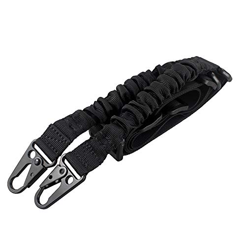 Depring 2 Points Rifle Sling Length Adjustable Traditional Gun Shoulder Strap With Metal Hook (Black) #TOP6
