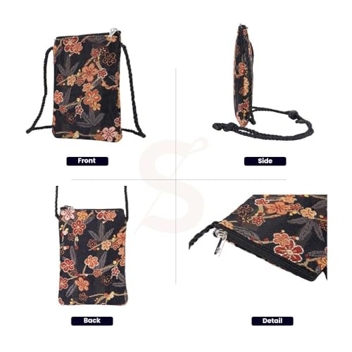Signare Tapestry Mini Crossbody Phone Bag Credit Card Purse2