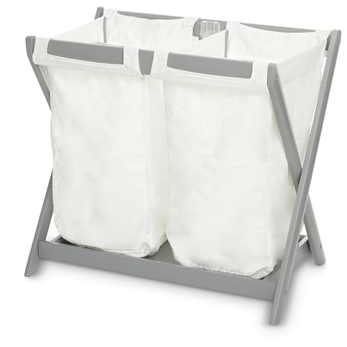 Bassinet Stand Hamper Insert Compatible with UPPAbaby Bassinet Stands, 2 pack, Dual Compartment and Carry Handles (bassinet stand is not included) by TRENDHUB - Used condition - US$27.47