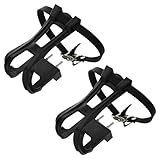 TOYANDONA Fahrrad Pedal Toe Clip Anti rutsch Fahrradpedale mit Verstellbaren Riemen Robust und...