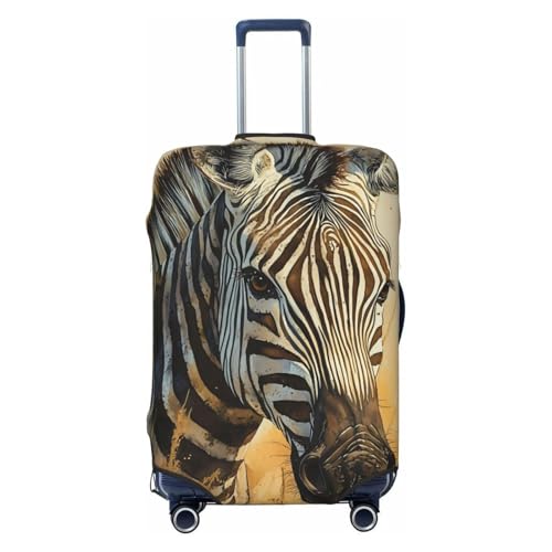 Cool Animal Zebra Elastic Travel Luggage Cover, Washable Spandex Suitcase Protector, Anti-Scratch Fits 18-32 Inch