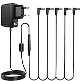 9V 1.5A Fuente de alimentación 9Volt 1500mA Fuente de alimentación Polar Center Negative para BOSS Zoom Guitar Pedal multiefectos para Casio Donner Teclado de piano con cable