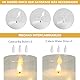 Cnulenzt Glas Flammenlose LED Kerzen, Batteriebetriebene mit eingebetteter Sternschnur-Lichterkette, led kerzen Mit Fernbedienung und Timer, Hochzeit, Home Decor, 3er-Set（weiß）