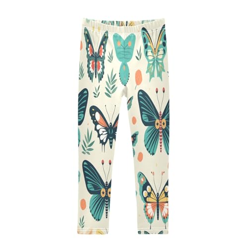 Toddler Girls Leggings Printed Yoga Pants Leggings Grren Butterfly for Kids