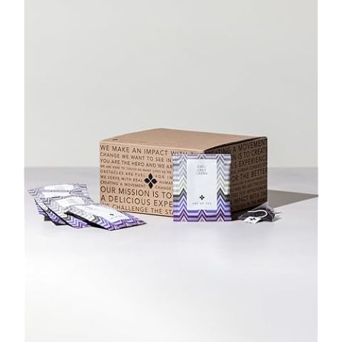 Art of Tea | Organic Earl Grey Crème Tea| 50 Eco Friendly Pyramid Tea Bag Sachets Cover