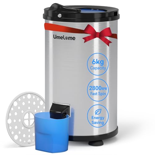 Recopilación de Centrifugadora de Ropa Bodega Aurrera los 5 más buscados. 41 Umelome - Centrifugador para ropa (6 kg, clase energética A+++, clase energética A+++), color plateado