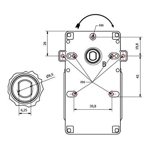 Motoriduttore per stufa a pellet KENTA K9115006 1,5 RPM foro albero 8,5mm motore carico pellet Rotazione oraria