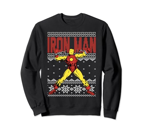 Marvel Iron Man Retro Ugly Christmas Sweatshirt