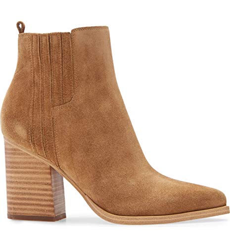 Imily Bela Womens Ankle Boots Pointed Toe Chunky Stacked Mid Heeled Booties #TOP2