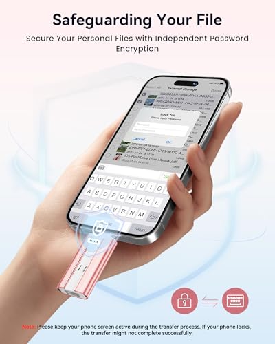 MFi Certified 256GB Flash Drive for iPhone Thumb Drive, USB Memory Stick iPhone Flash Drive Photo Stick for Photos Videos, High Speed External Storage Jump Drive for iPhone/iPad/Android/PC(Rose Pink)