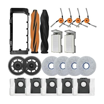 FGJDERYH Replacement Accessories Kit Compatible with Dreame X60 Ultra/X60 Max Ultra, Main Brush Cover + Mop Holders + Brushes + Filters + Pads + Dust Bags