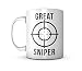 Produktbild Great Sniper Gamer Target Cool Motivation Komisch Keramik Tasse Kaffee Tee Becher Mug