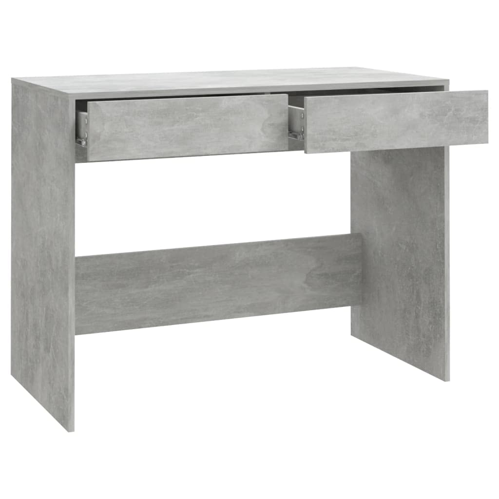 vidaXL Scrivania Grigio Cemento 101x50x76,5 cm in Truciolato