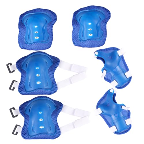 BRIGHTFUFU Kids Elbow Wrist Pads Set 6pcs Protective Gear for Skateboarding Roller Skating Outdoor Activities