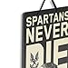 Halo Spartans Never Die Hanging Metal Sign - Halo Wall Decor for Man Cave or Game Room