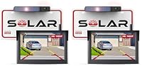 Foxpark Solar Kabellos Digital Rückfahrkamera Set (1080P), 3 Min. DIY Installation, Unterstützt 2 Kameras Funk mit 5" Monitor, IP69K Wasserdicht für Auto, SUV, Van, Wohnmobil (Packung mit 2) – Ansicht 1