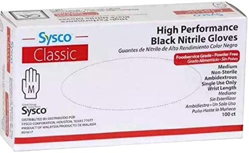 SYSCO HIGH Performance Blue Nitrile - Medium - Box with 100 Gloves