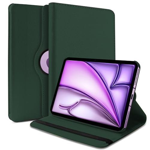 Image of TGK 360 Degree Rotating Flip Cover Case for iPad Air 11 Inch M4 /M3 /M2 2026 /2025 /2024 & Air 5th Gen 2022 /iPad Air 4th Gen 2020 10.9 Inch (Dark Green)