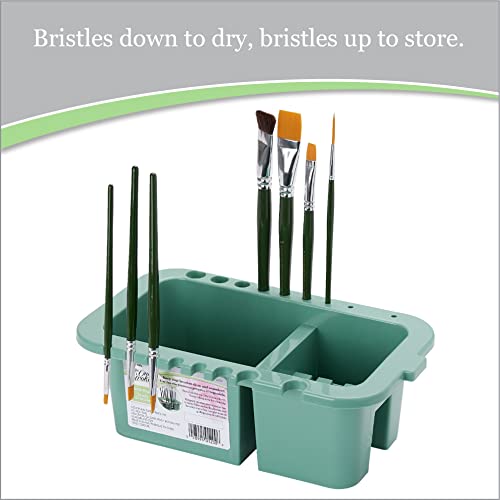 Folkart One Stroke, Versatile Easy To Clean Brush Basin Perfect For Diy Acrylic Paint Arts And Crafts Projects, 1200, Green #TOP4