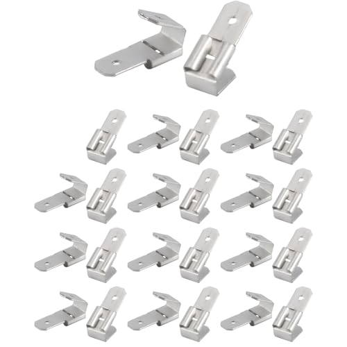 IMCCZONY 25 Connecteurs à Double Cosse Piggyback, Kit D'Assortiment de Bornes à Sertir à Déconnexion Mâle
