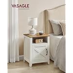 VASAGLE Farmhouse Nightstand with Barn Door, Bedside Table, Set of 2 - Image 2