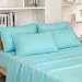 HOMEIDEAS Bed Sheets Set Extra Soft Brushed Microfiber 1800 Bedding Sheets - Deep Pocket, Wrinkle & Fade Free - 4 Piece(Full,Aqua Blue)