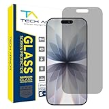 Tech Armor for iPhone 17 Screen Protector Privacy Glass 6.3 inch - Ballistic Tempered, Anti-Spy, Case Friendly, Easy Installation, Bubble Free, Touch Support, 1 Pack