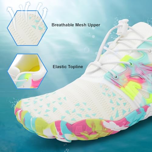 Image of XIHALOOK Athletic Hiking Water Shoes Womens Mens Quick Dry Barefoot for Beach Walking Kayaking Surfing Training