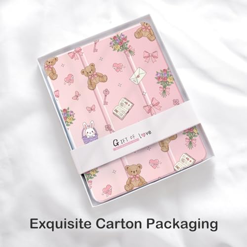 Funda protectora de iPad Pro 13 rosa contra arañazos con función auto sleep 7