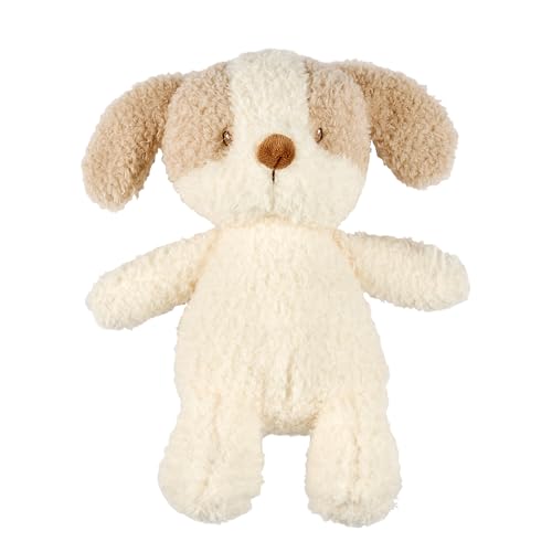 Nattou Kuscheltier Baby-Hund, Wegbegleiter ab der Geburt, Ca. 24 cm, 100% Polyester, Teddy, Ecru