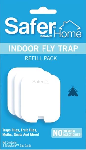 SaferHome SH502 Indoor Plug-in Fly Trap for Flies, Fruit Flies, Moths, Gnats, and Other Flying Insects – 400 Sq Ft of Protection (3 Sticky Glue Cards)