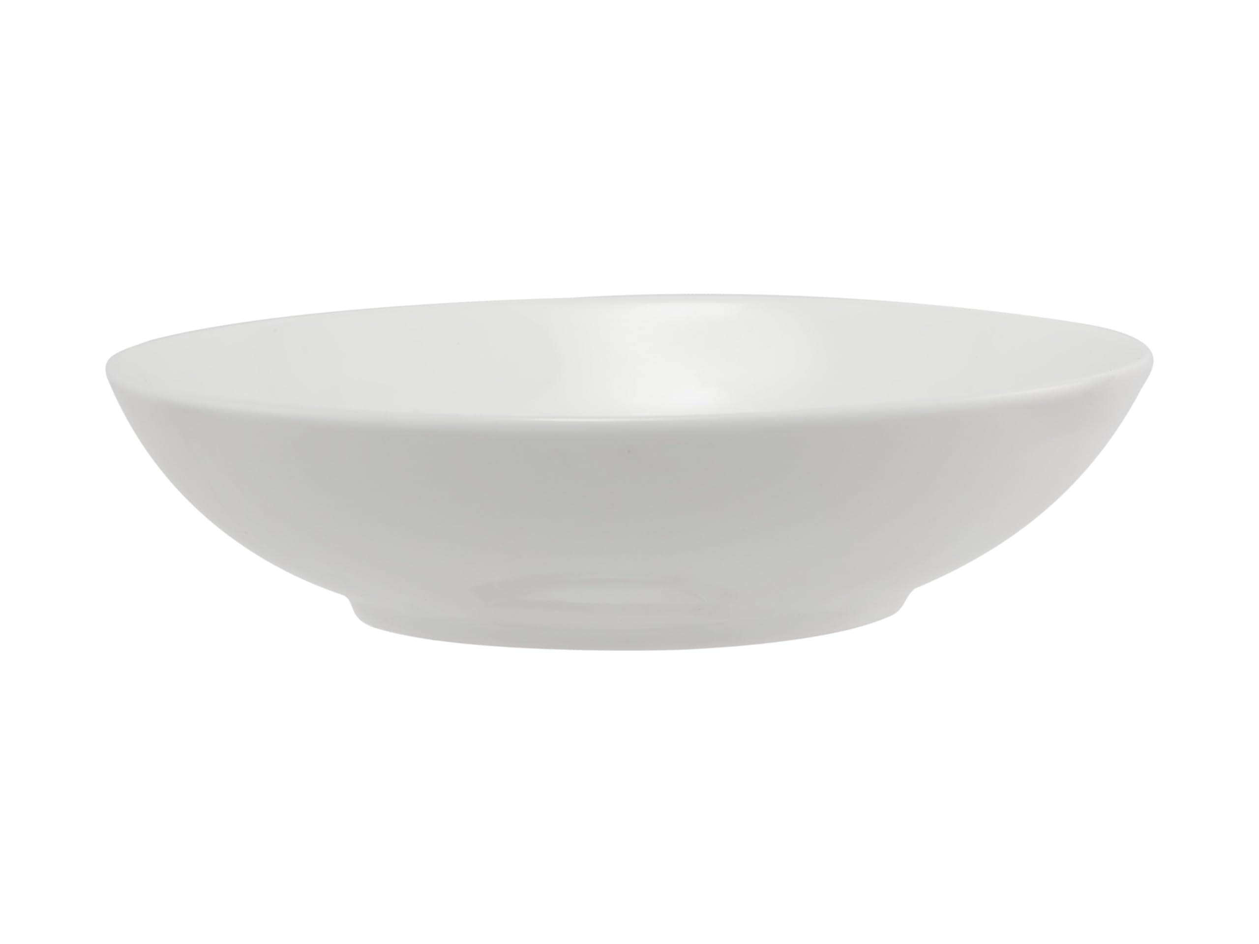 Maxwell & Williams White Basics Shallow Coupe Bowl, Porcelain, 18.5cm Diameter (Set of 4)